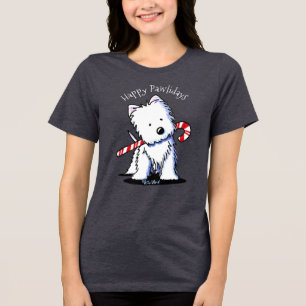 Camiseta KiniArt Candy Cane Westie