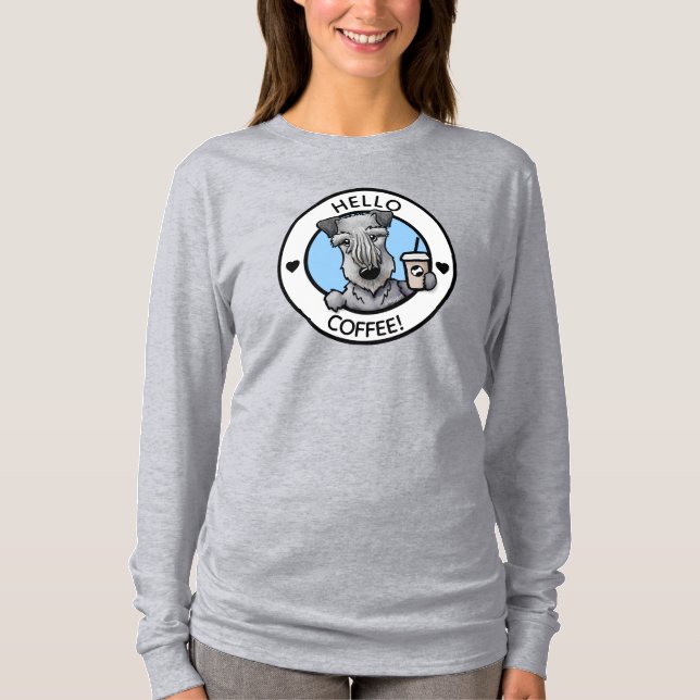 Camiseta KiniArt Cesky Terrier Café Lover (Frente)