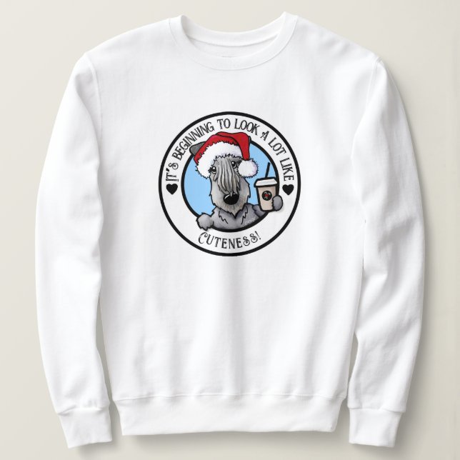 Camiseta KiniArt Cesky Terrier Christmas Sweatshirt (Frente do Design)