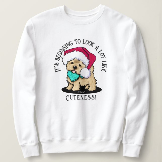 Camiseta KiniArt Christmas Cutieface Cairn Sweatshirt (Frente do Design)