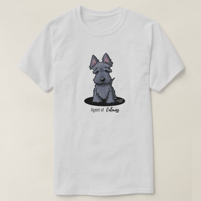 Camiseta KiniArt Cute Scottie (Frente do Design)