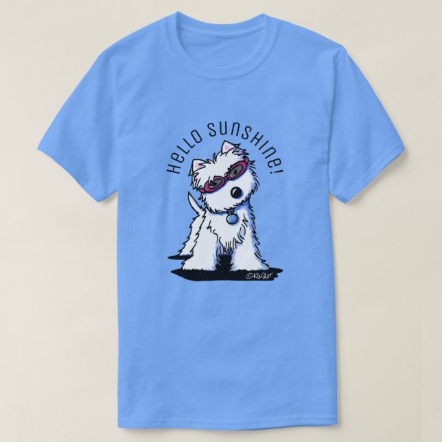 Camiseta KiniArt Doggles Westie (Frente do Design)