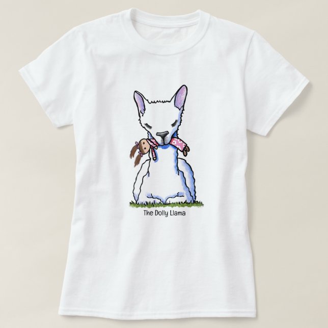 Camiseta KiniArt Dolly Llama  (Frente do Design)