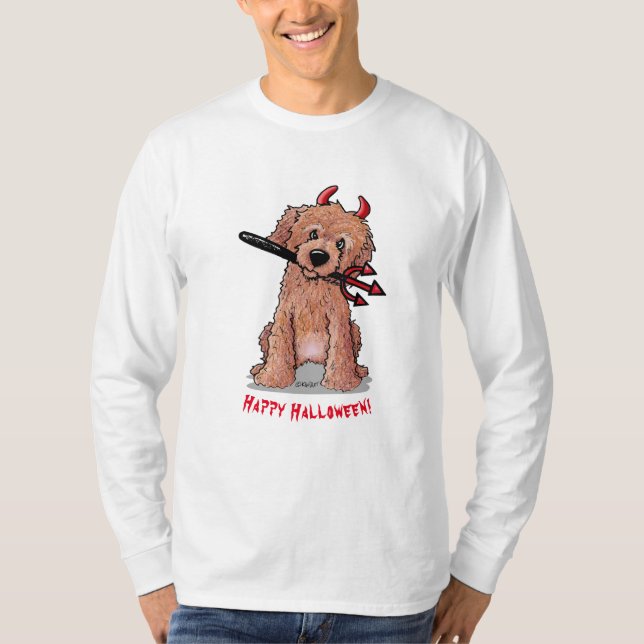 Camiseta KiniArt Doodle Dog Halloween (Frente)
