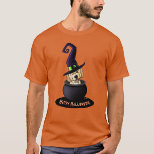 Camiseta KiniArt Doodle Dog Witch Halloween