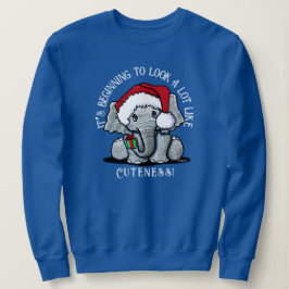 Camiseta KiniArt Elephant Christmas Sweatshirt