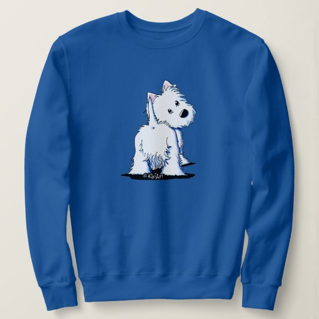 Camiseta KiniArt Fluffybutt Westie (Frente do Design)