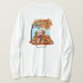 Camiseta KiniArt Goldendoodle Filhote Outono