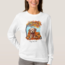 Camiseta KiniArt Goldendoodle Filhote Outono