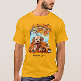 Camiseta KiniArt Goldendoodle Filhote Outono