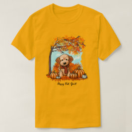 Camiseta KiniArt Goldendoodle Filhote Outono