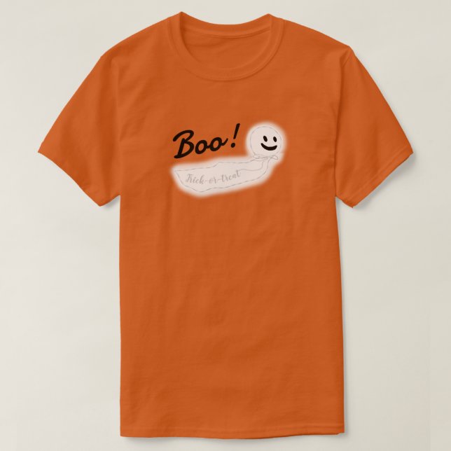 Camiseta KiniArt Halloween Ghost (Frente do Design)