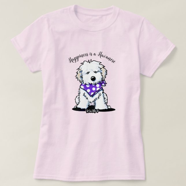 Camiseta KiniArt Havanese (Frente do Design)