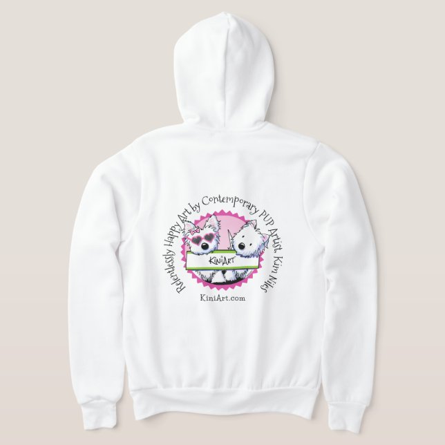 Camiseta KiniArt Logo Gear Zipper capuz  (Postura das costas)