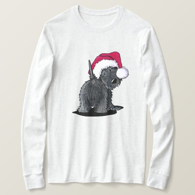 Camiseta KiniArt Lua Escocesa do Papai Noel (Frente do Design)