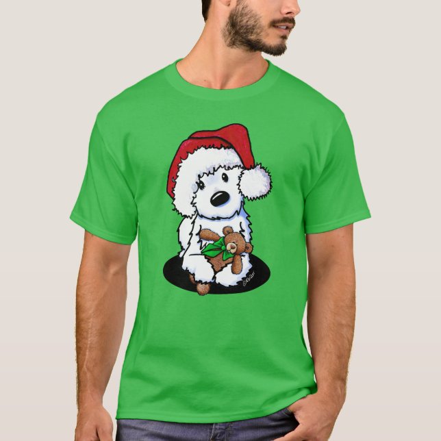 Camiseta KiniArt Natal Westie e Urso (Frente)