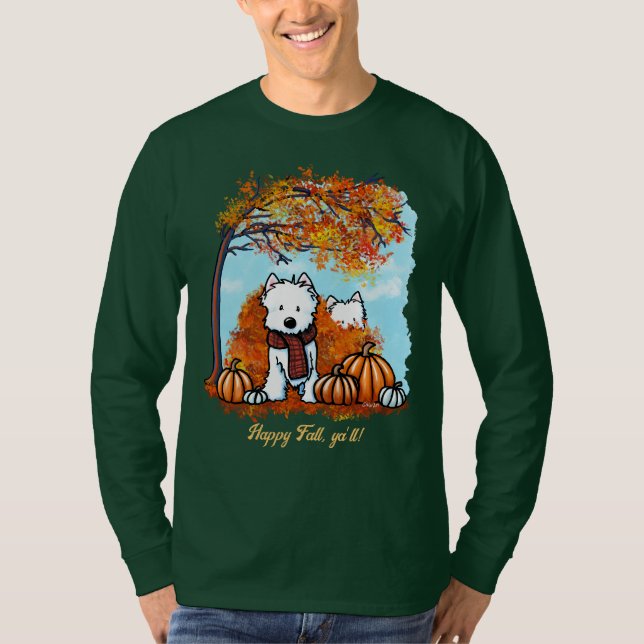 Camiseta KiniArt Outono Westies (Frente)