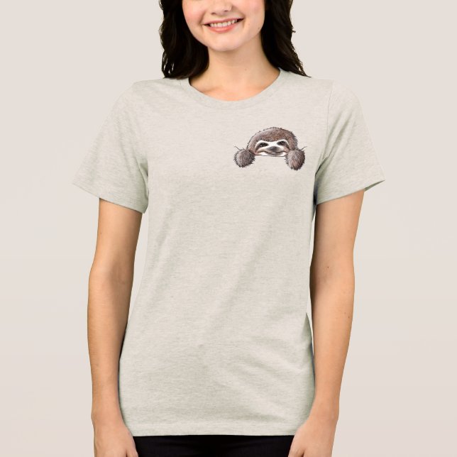 Camiseta KiniArt Pocket Sloth (Frente)