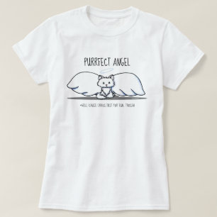 Camiseta KiniArt Purrfect Angel Gatinho