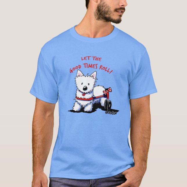 Camiseta KiniArt Rodas Westie (Frente)