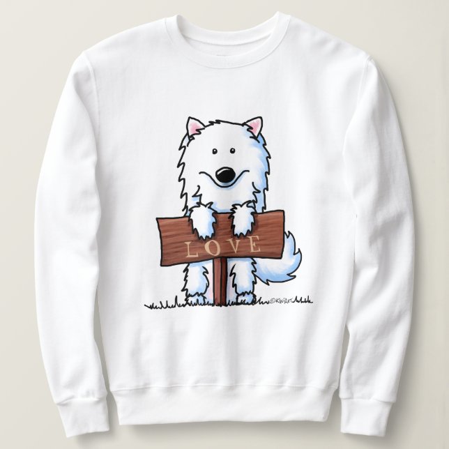 Camiseta KiniArt Samoyed (Frente do Design)
