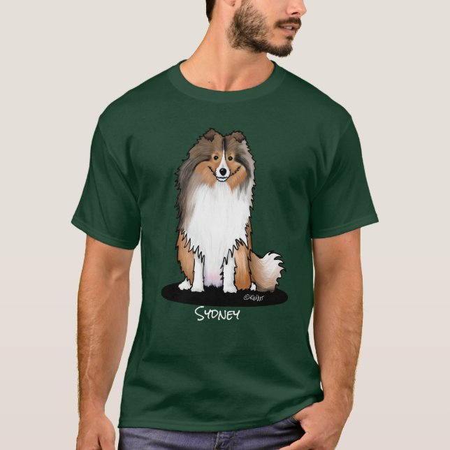 Camiseta KiniArt Sheltie (Frente)