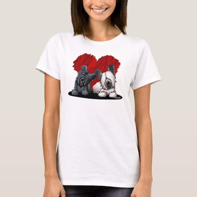 Camiseta KiniArt Skye Terrier Duo (Frente)