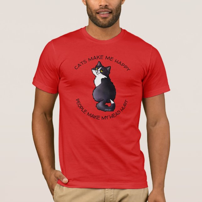 Camiseta KiniArt Tuxedo Cat Lover (Frente)