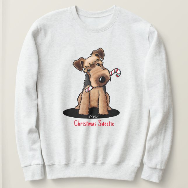 Camiseta KiniArt Welsh Terrier Christmas (Frente do Design)