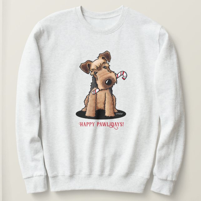 Camiseta KiniArt Welsh Terrier Christmas (Frente do Design)