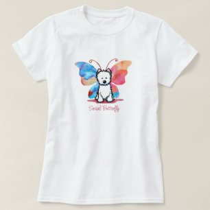 Camiseta KiniArt Westie Borboleta