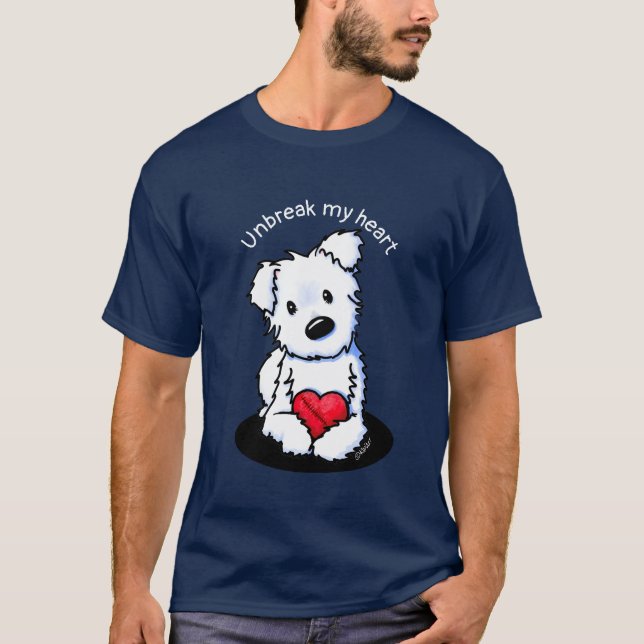 Camiseta KiniArt Westie Coração (Frente)