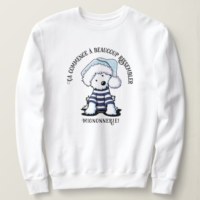 Camiseta KiniArt Westie de Natal (Frente do Design)