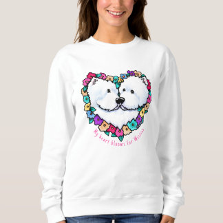 Camiseta KiniArt Westie Heart Bloom