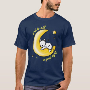 Camiseta KiniArt Westie Moon Lover