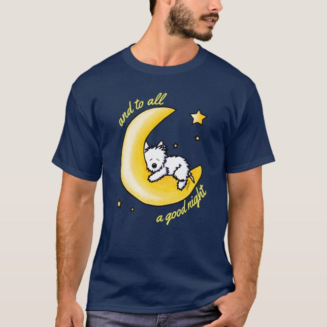Camiseta KiniArt Westie Moon Lover (Frente)