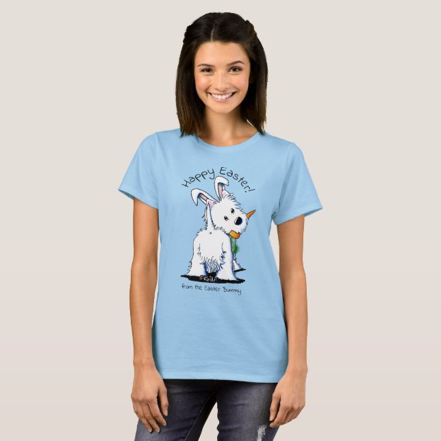 Camiseta KiniArt Westie Páscoa Bummy (Frente Completa)