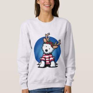 Camiseta KiniArt Westie Reindeer