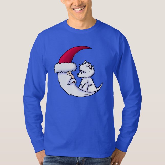 Camiseta KiniArt Westie Santa Lua (Frente)