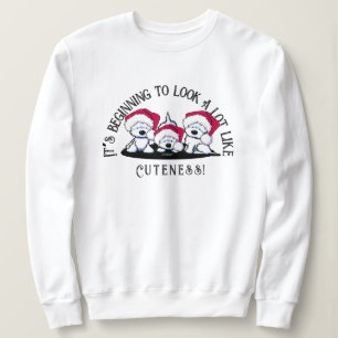 Camiseta KiniArt Westie Trio Natal