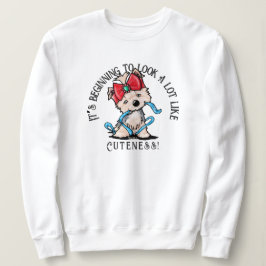 Camiseta KiniArt Yorkie Terrier Christmas Sweatshirt