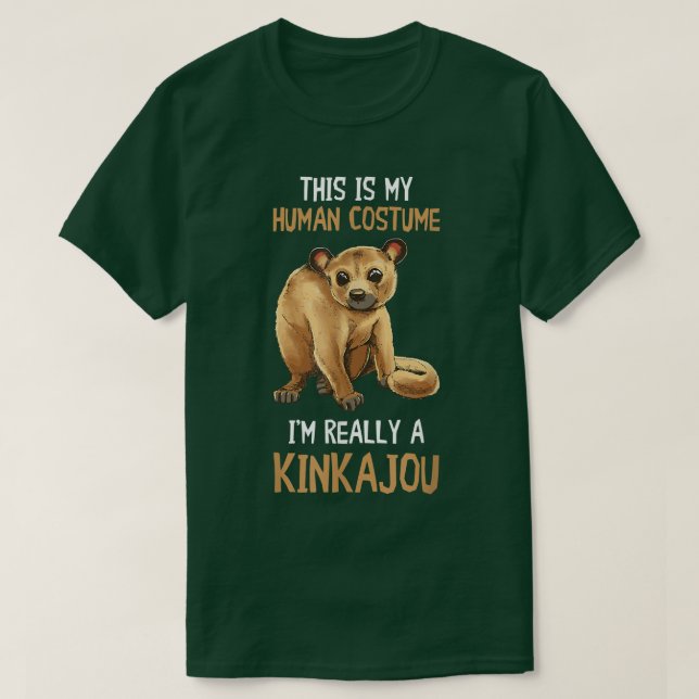 Camiseta Kinkajou Human Costume Night Ape Animal Kinkajou L (Frente do Design)