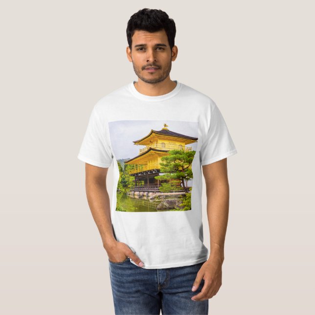 Camiseta Kinkaku-ji, pavilhão de ouros, Quioto (Frente Completa)