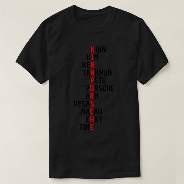 Camiseta Kinnporsche A Série Cast Sticker (Frente do Design)