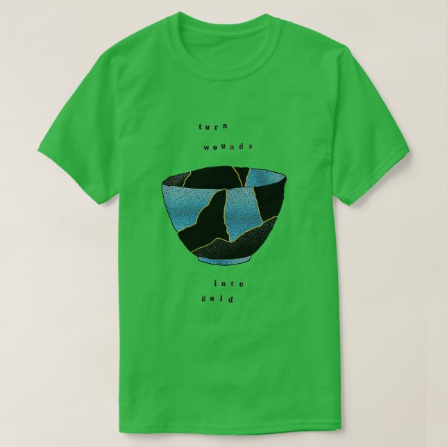 Camiseta Kintsugi Wounds Into Gold (Frente do Design)