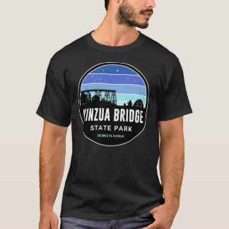 Camiseta Kinzua Bridge State Park Black and Blue Silhouette