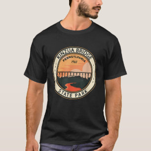 Camiseta Kinzua Bridge State Park Pensilvânia Crachá Vintag