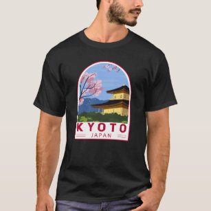 Camiseta Kioto Japão - Viagem Retro Viagem Emblem