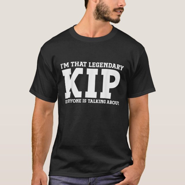 Camiseta Kip Nome Pessoal Nome Nome Funny Kip (Frente)