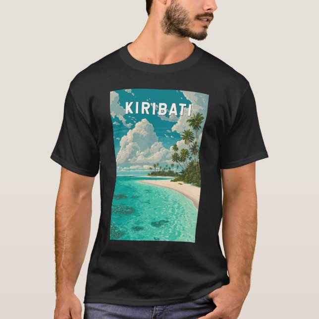 Camiseta Kiribati Illustration Travel Art Vintage (Frente)